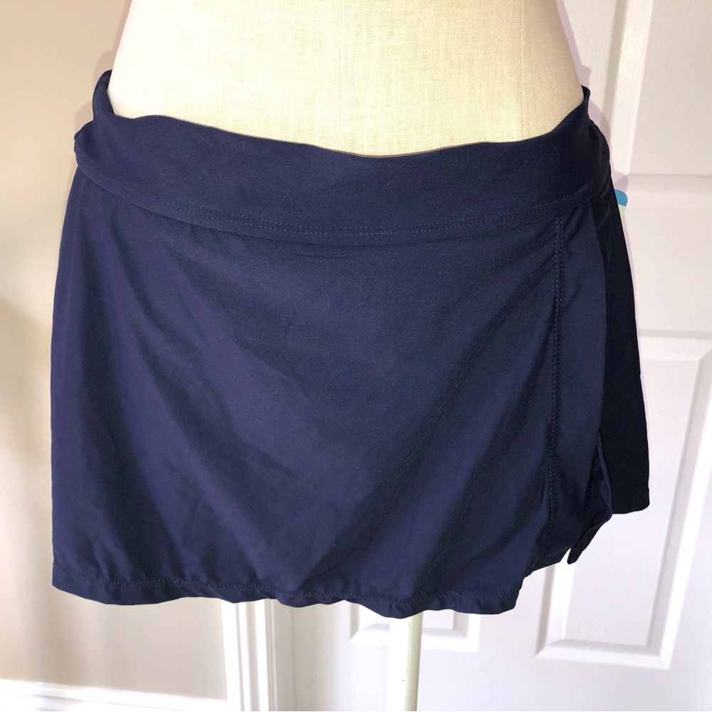 3/$40 Anne Cole Navy Blue Skort Swim Bottom